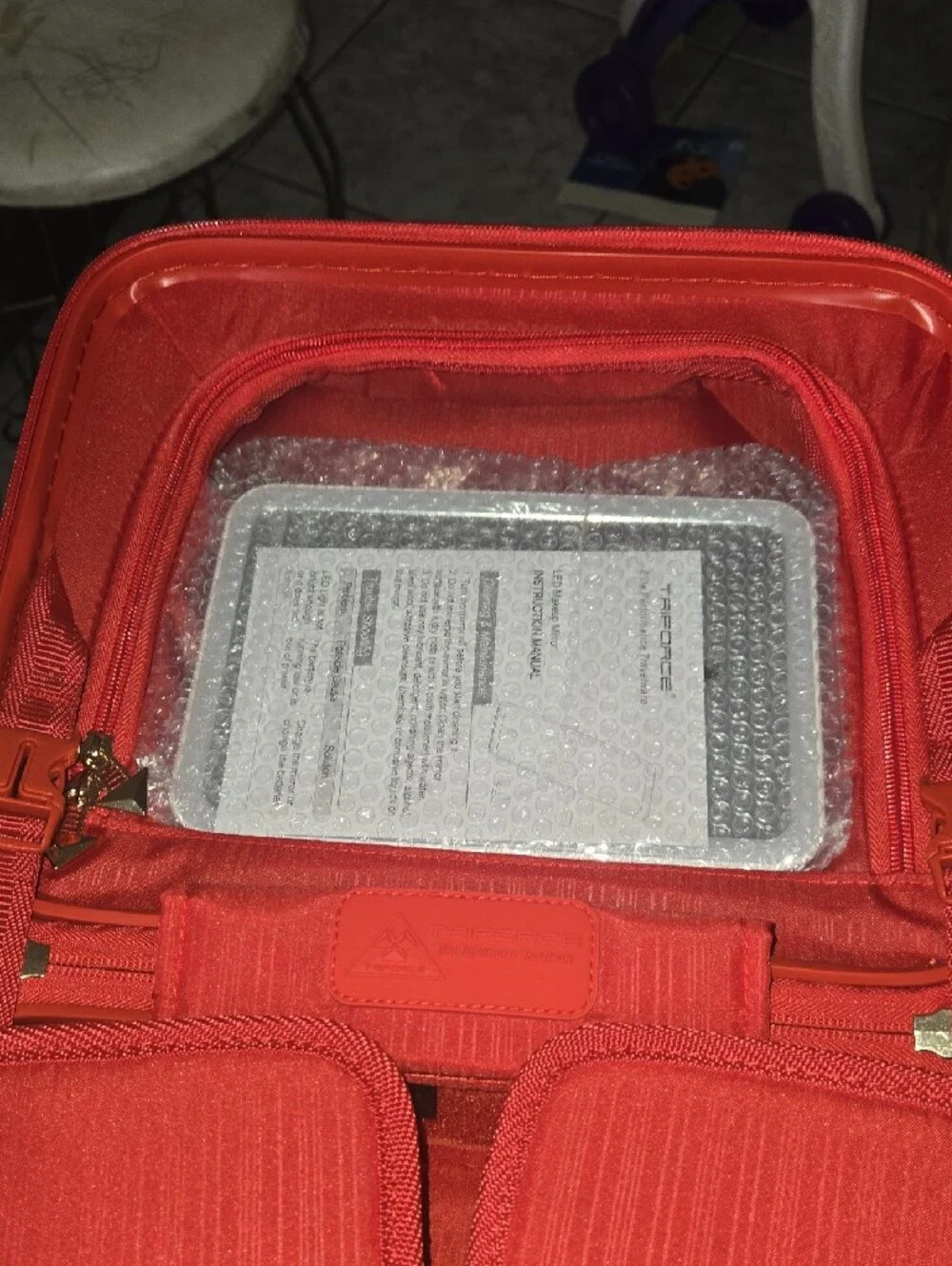 Red Travel Carry Case - Glossy Protective Tablet Accessory